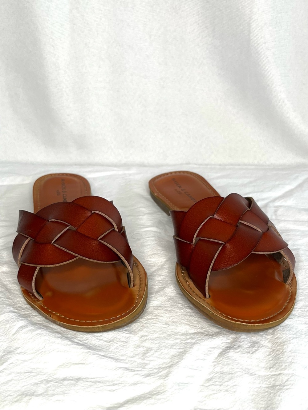🤎 Rock & Candy by ZiGi Bernice Brown Woven Slide Sandals Est. Women’s 8